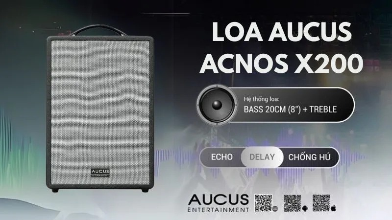 Loa xách tay Mini Karaoke Acnos AUCUS X200, công suất 300W